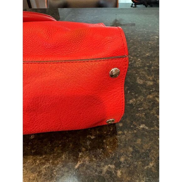 Michael Kors Large Hamilton Satchel Mandarin Orange Gold Hardware Bag - Picture 9 of 10